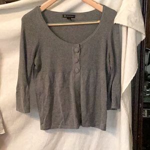 Super cute and flattering grey cardigan.